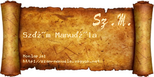 Szám Manuéla névjegykártya